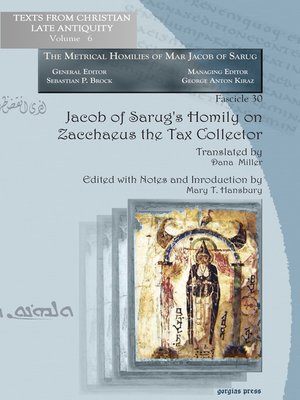 cover image of Jacob of Sarug's Homily on Zacchaeus the Tax Collector
